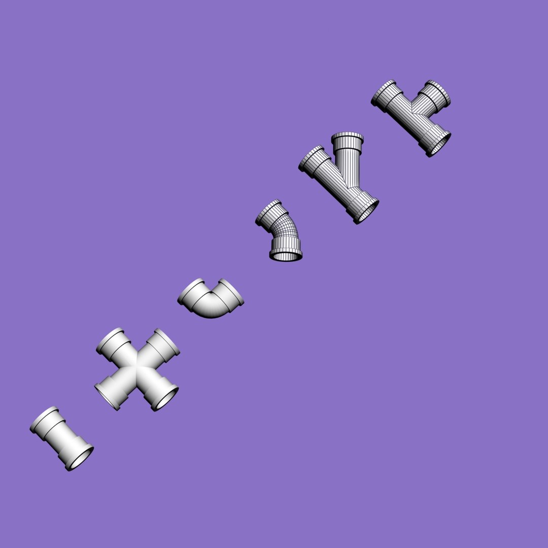 3d Model Pvc Pipes