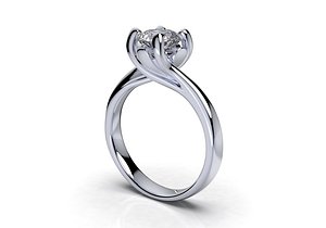 Twisted Ring for print and render and animations - CC100 3D Model