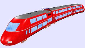 ice ktx passenger train 3D model