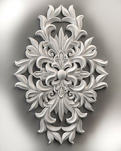 Wall decor flowers with leaves for milling CNC machines 3D