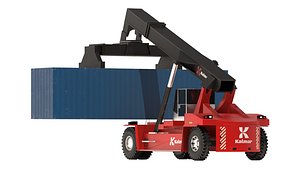 Real-Scale Reach Stacker LowPoly 3D Model Game Ready