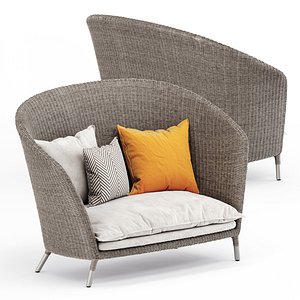 3D Strada high back settee 2 seat