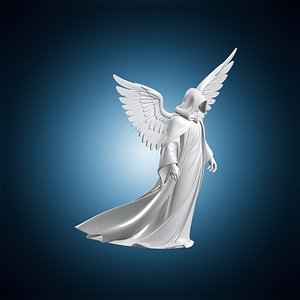 3D Dark Hooded Angel 3D Print Sculpture model