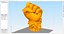 BLM sign hand logo fist STL file 3D printable model Black Lives