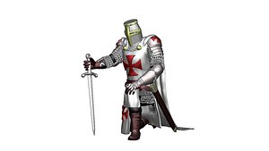Knights Templar Crusader 8 models fourth set 3D Model Collection 3D