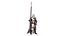 Collection de modèles 3D du quatrième ensemble de 8 modèles des Templiers croisés