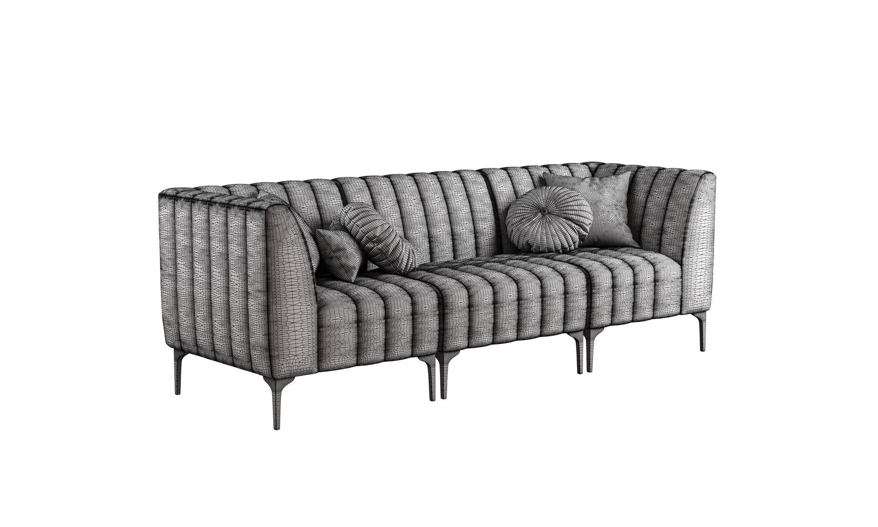 3D Pottery Barn Avalon sofa leather 3seater TurboSquid 2059699