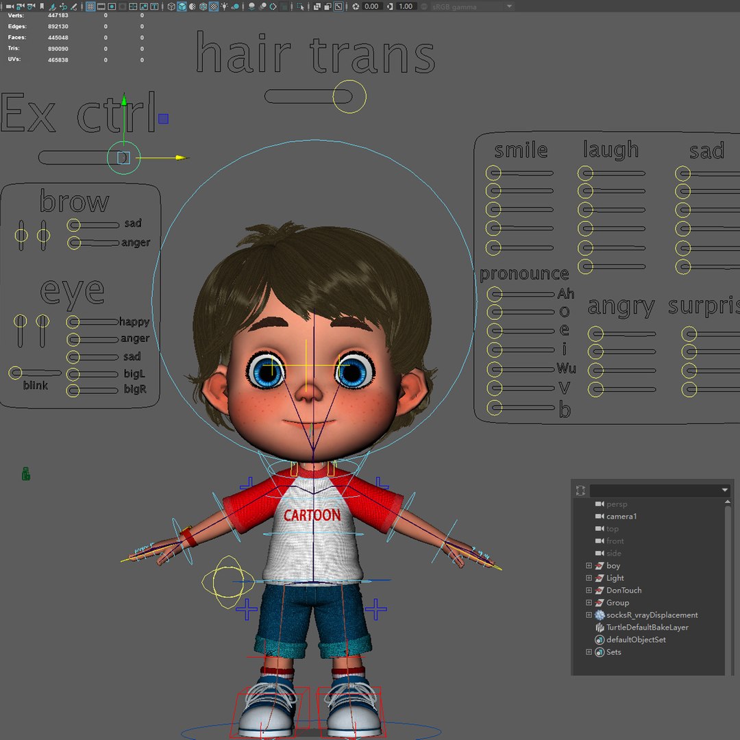 Boy Expressions 3D Model - TurboSquid 1415712