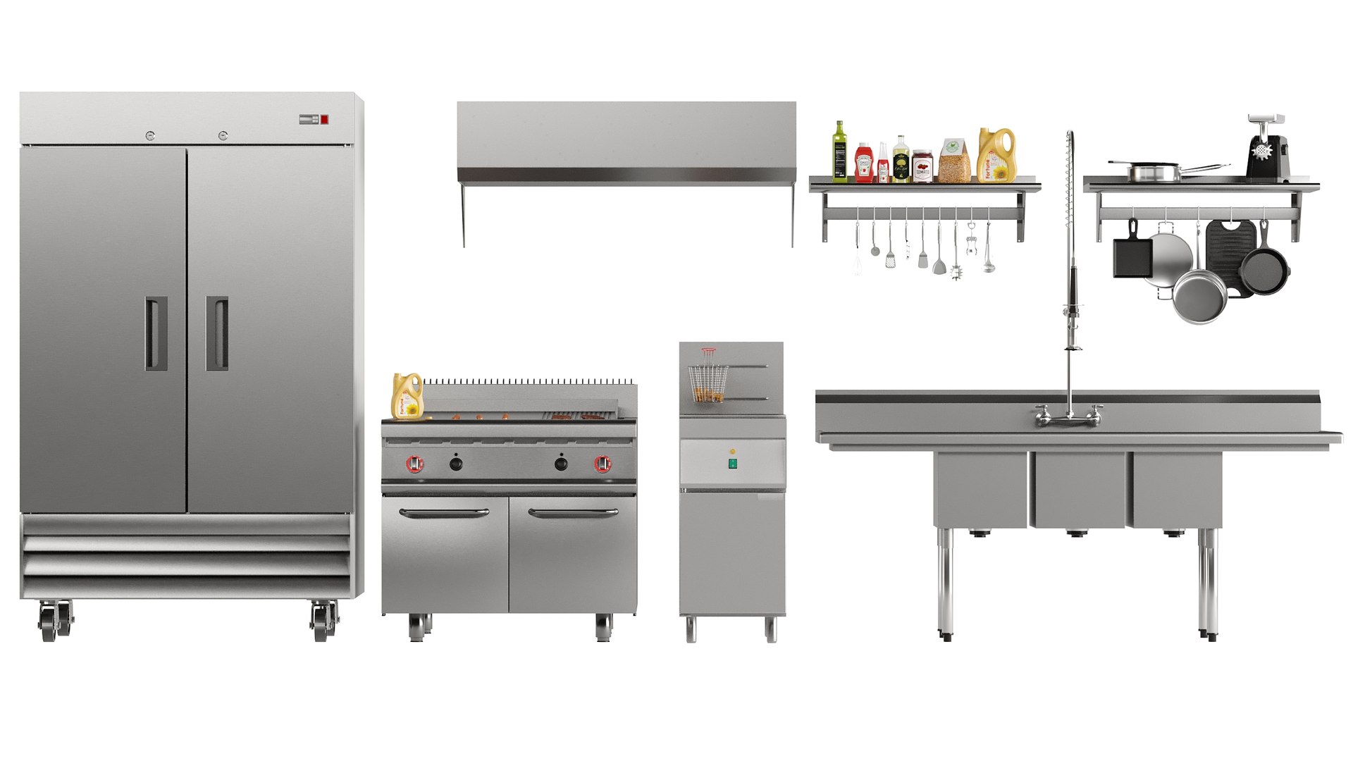 Fast Food Equipment 3D Model - TurboSquid 2143366