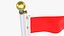 Indonesia Flag Stand Pole Animated