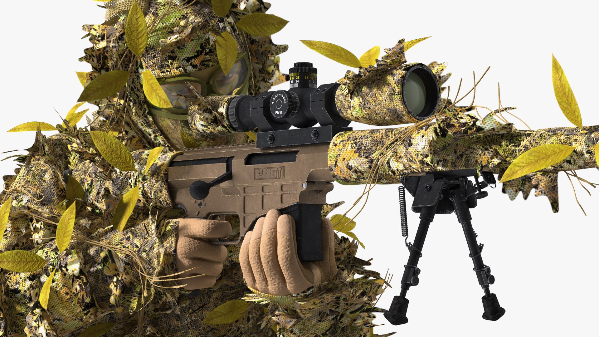 Sniper Kneeling Position 3D - TurboSquid 1989380