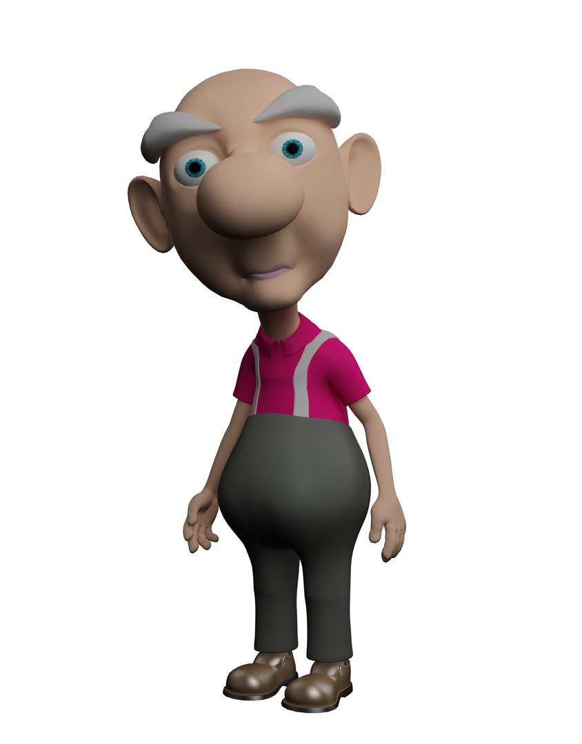 Grandpa Cartoon Rigged 3D Model | 1145594 | TurboSquid