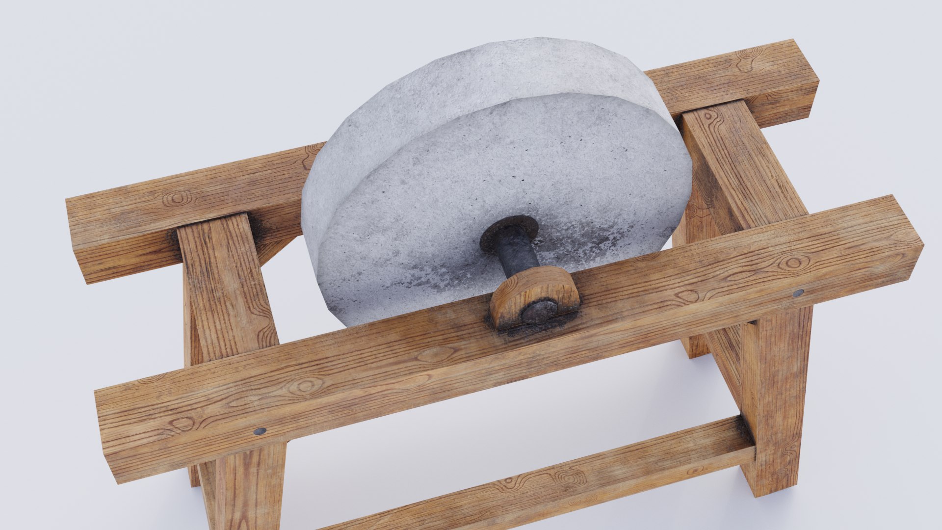 3D model Medieval Sharpening Stone Game Ready VR / AR / low-poly