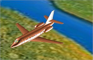 Dassault Falcon 2000S Aircraft Solid Assembly Model