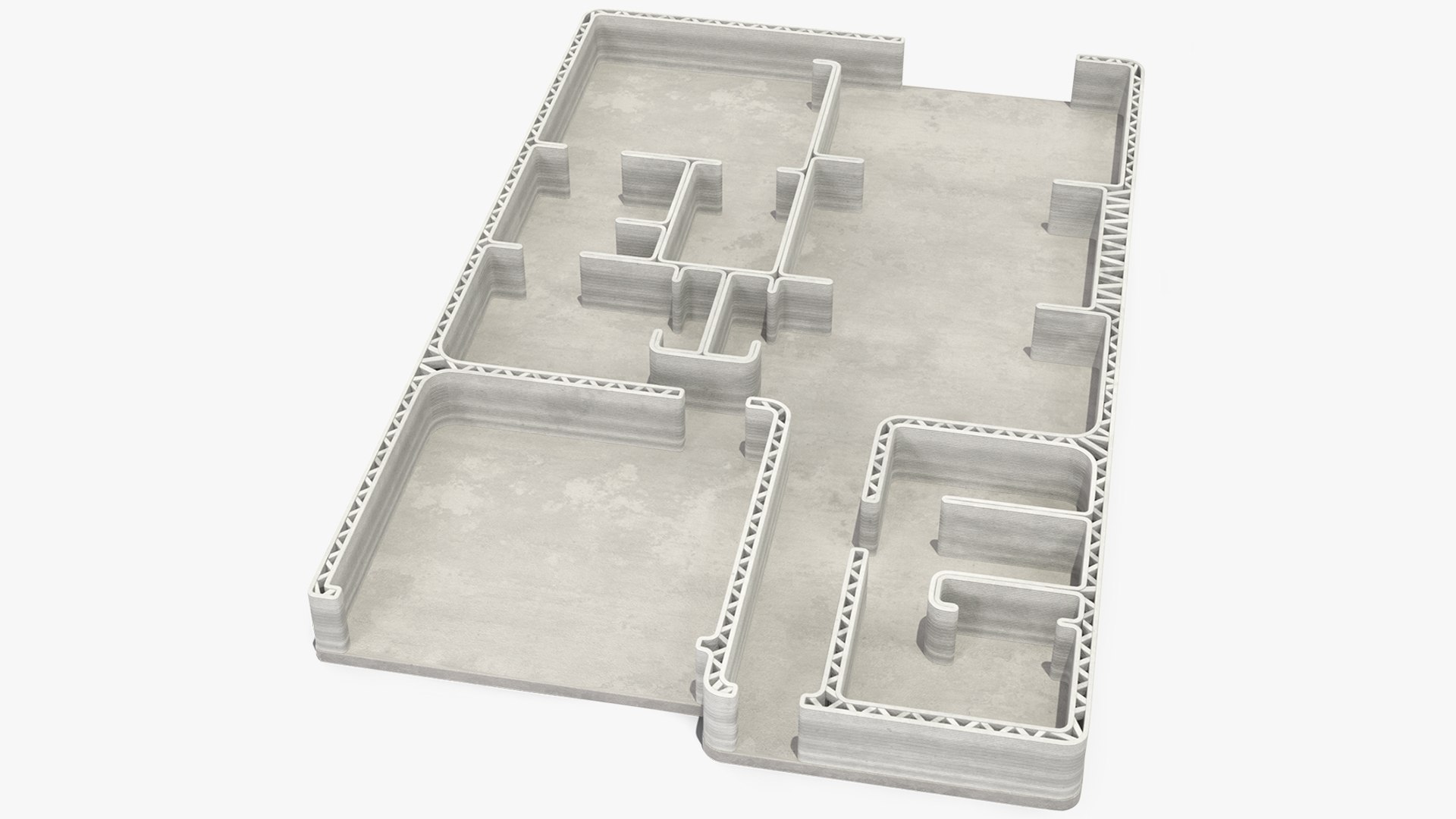 Printed House Unfinished 3D model preview