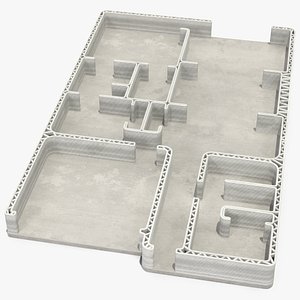 3D 3D Printed House Unfinished model