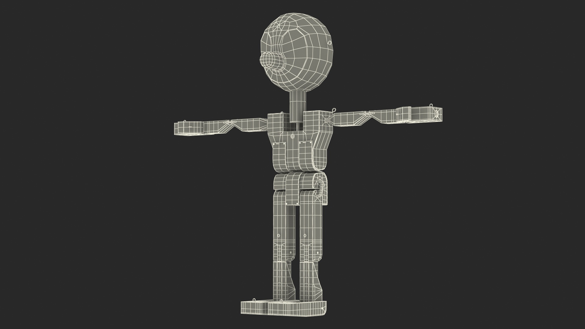3D Model T-Pose Character Dirty Wooden - TurboSquid 2006710