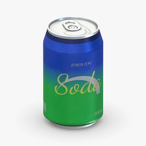 3D Supermarket Soda Drink Can 04 Low Poly PBR Realistic