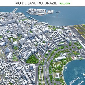 3D model city area building