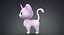 3D model cute cartoon kittycorn
