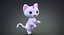3D model cute cartoon kittycorn