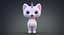 3D model cute cartoon kittycorn