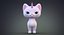 3D model cute cartoon kittycorn