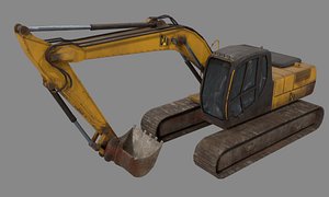 3D excavator pbr ready
