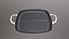 Shallow Rectangular Grill Stain Black