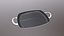Shallow Rectangular Grill Stain Black
