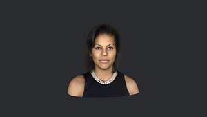 Michelle Obama- Realistic bust head ready 3d Model model
