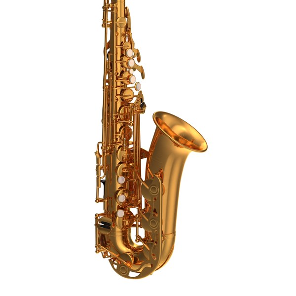 golden saxophone 3d model