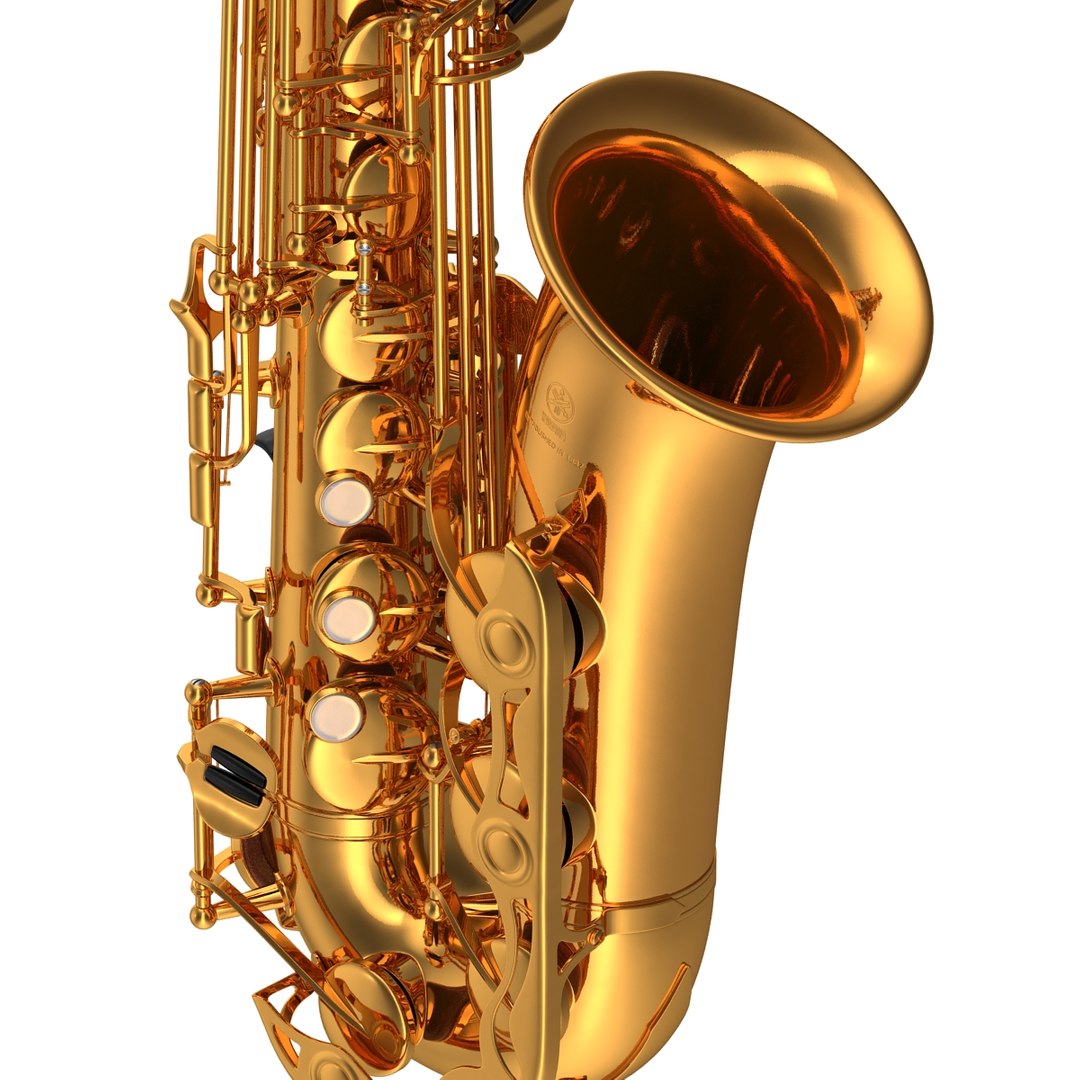 golden saxophone 3d model