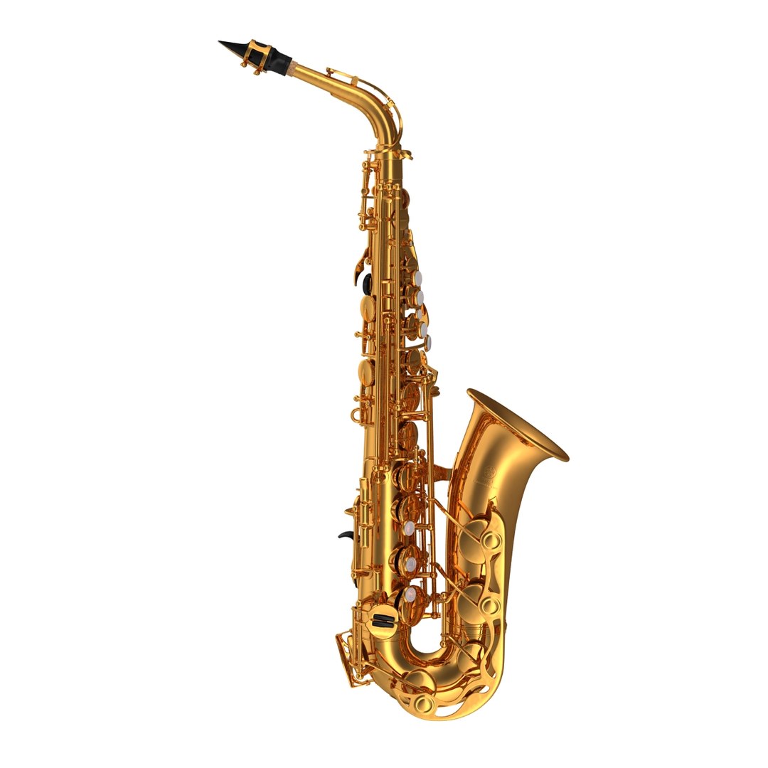 golden saxophone 3d model