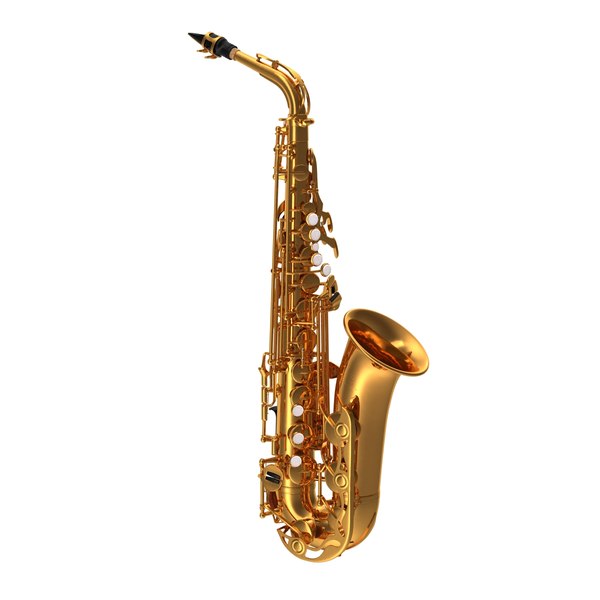 golden saxophone 3d model