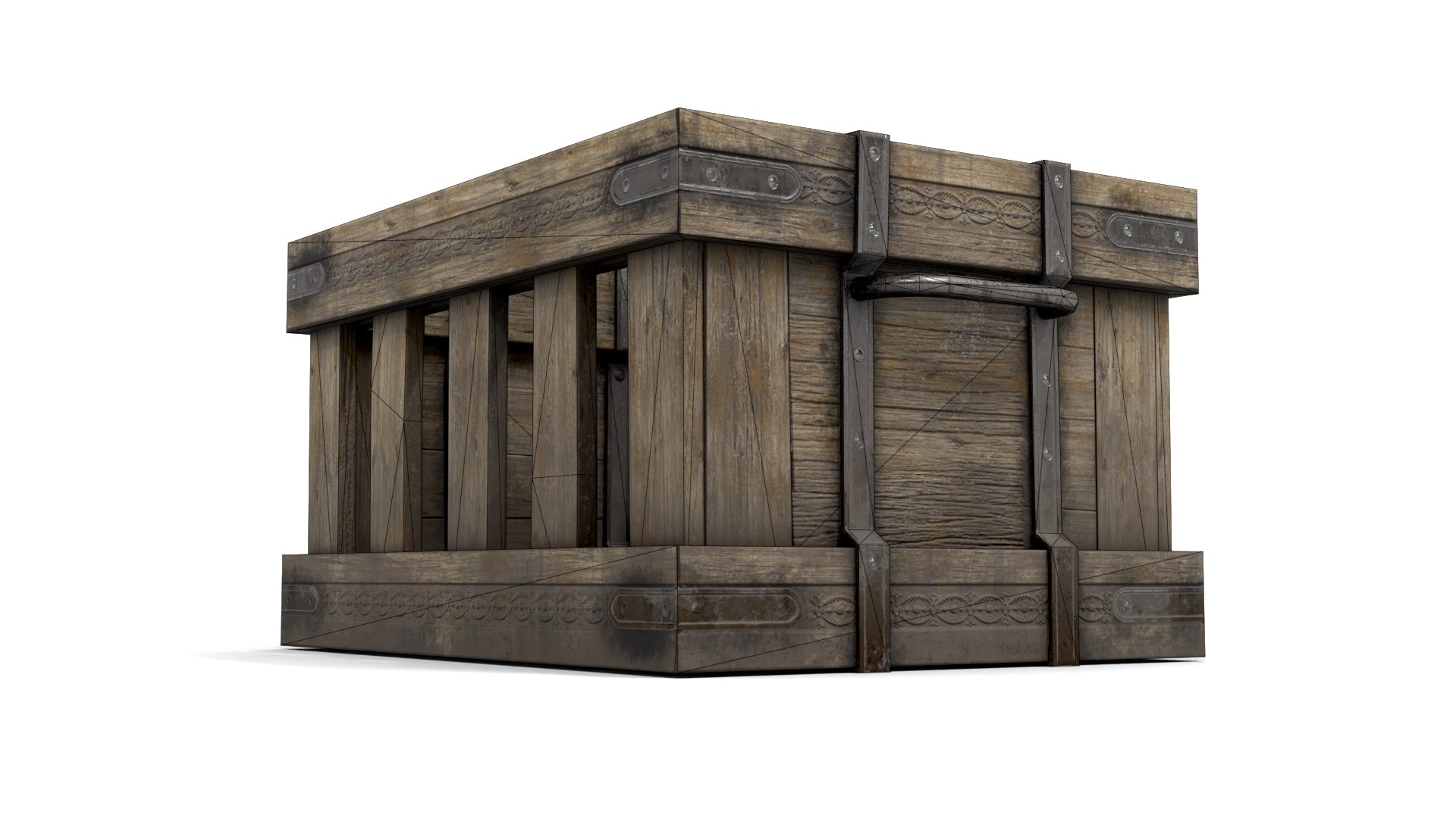 Ancient wooden box 3D model - TurboSquid 1683030