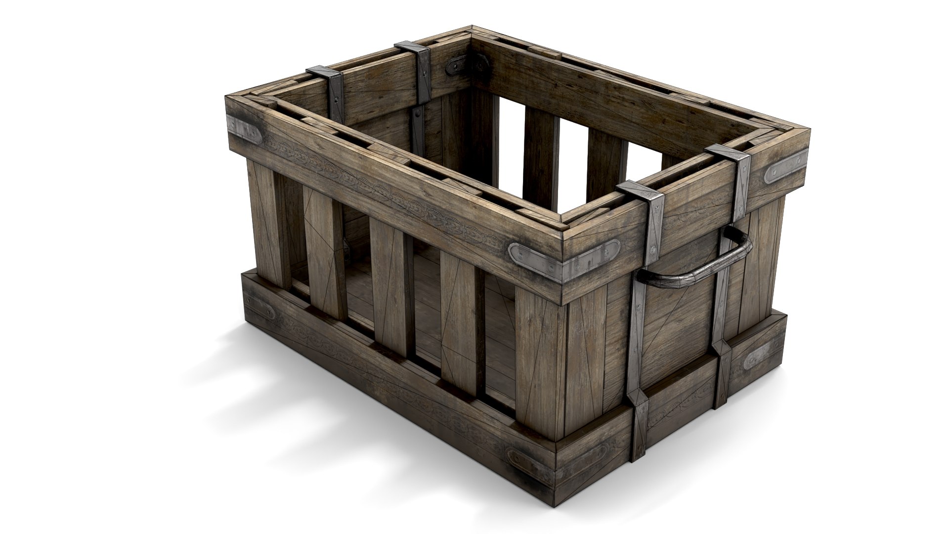 Ancient wooden box 3D model - TurboSquid 1683030