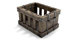 ancient wooden box 3D model