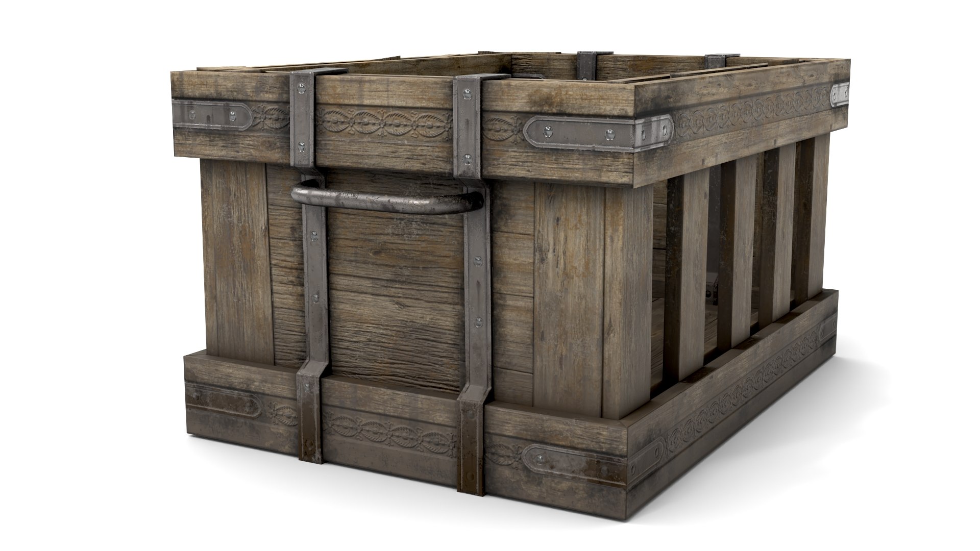 Ancient wooden box 3D model - TurboSquid 1683030