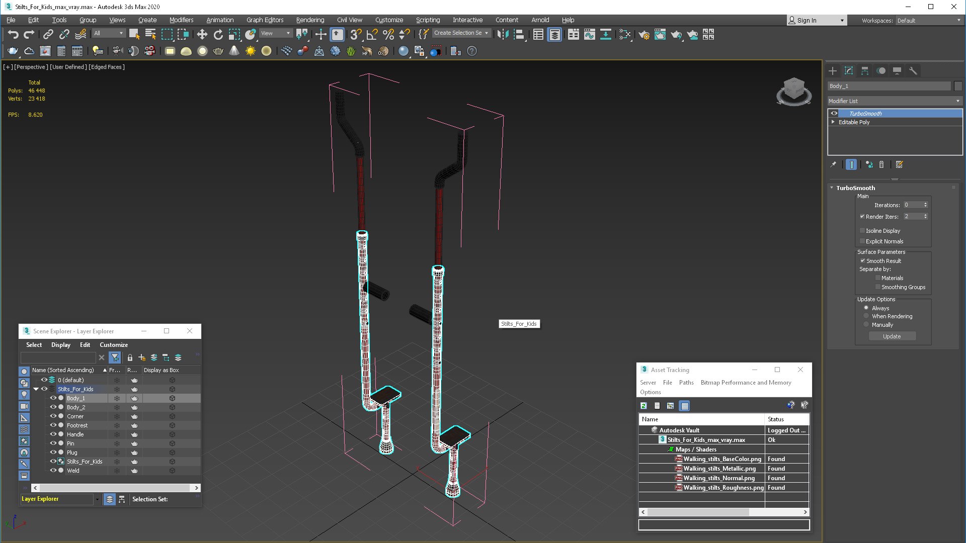 Stilts For Kids 3D Model - TurboSquid 2302775