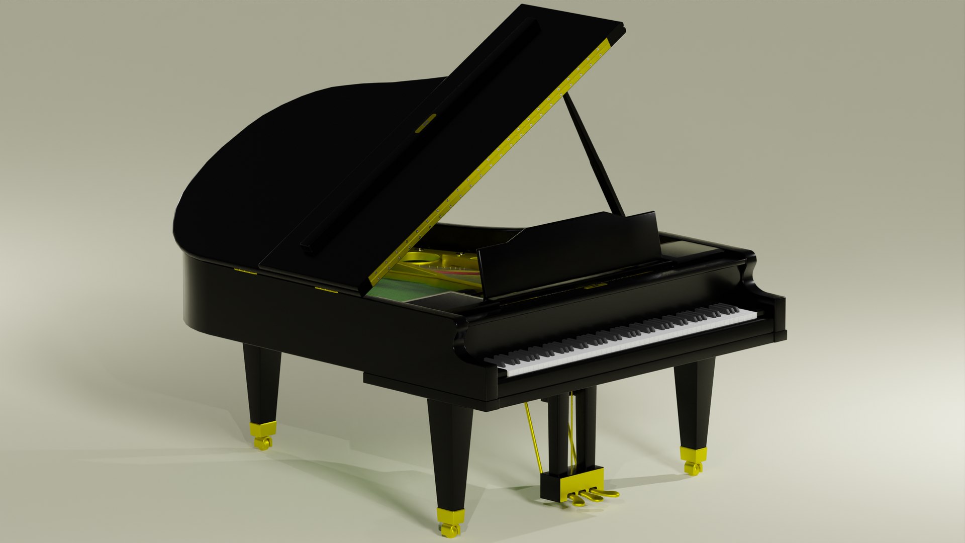 Automatic MIDI Grand Piano 3D model TurboSquid 2116915