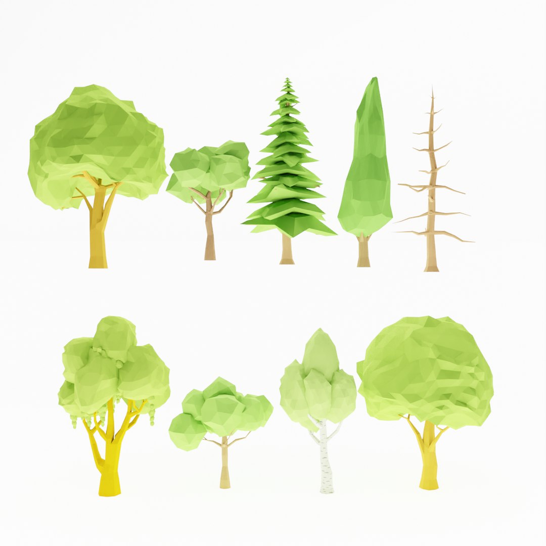 Trees set Low poly 3D model https://p.turbosquid.com/ts-thumb/Yd/2IW5KF/dz/previw/png/1648937343/1920x1080/fit_q87/6e5d1e8249b3a9953d829a877c9051c68c49a4a6/previw.jpg