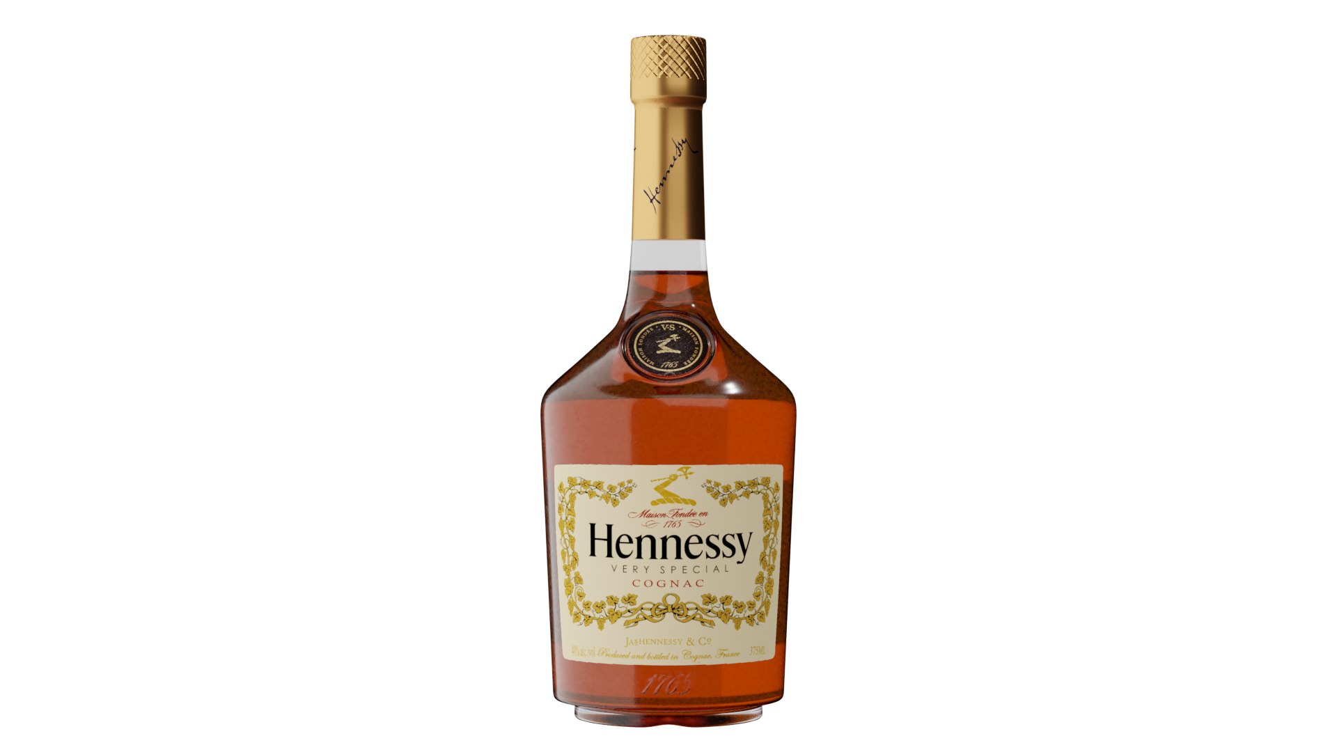 Realistic hennessy cognac bottle 3D model - TurboSquid 1441920