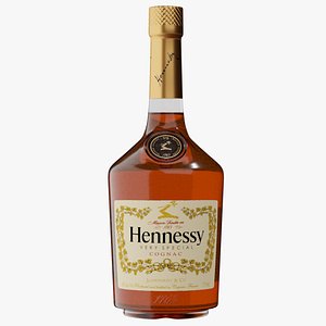 Realistic Hennessy Cognac Bottle
