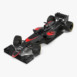 formula car rigged 3d model