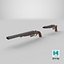 Small Medium Shotgun Black Single Mat All PBR Unity UE Textures
