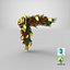 Christmas Corner Decoration with Bows and Ribbon 2 3D model