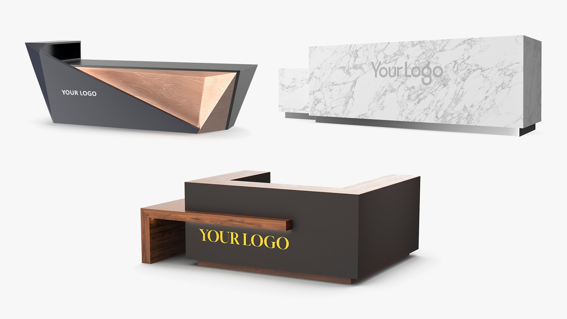 3D Reception Desks Collection - TurboSquid 2093507