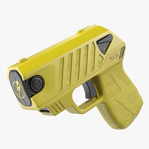 LASER Pulse Compact StunGun Yellow 3D