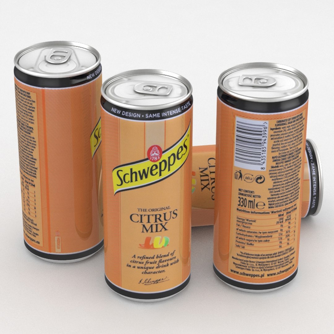 3D beverage schweppes citrus - TurboSquid 1178661